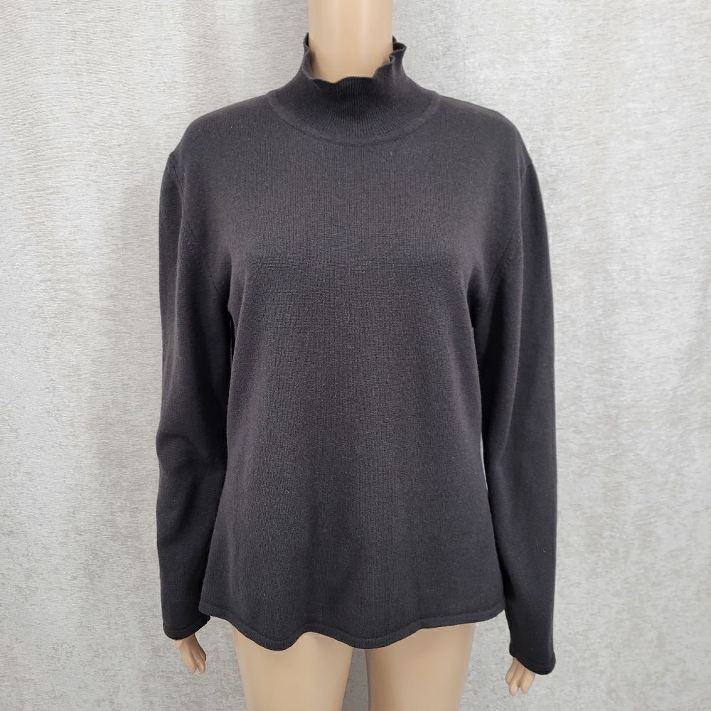 Dei Tre Bergdorf Goodman Italian Chocolate Brown Cashmere Turtleneck Sweater